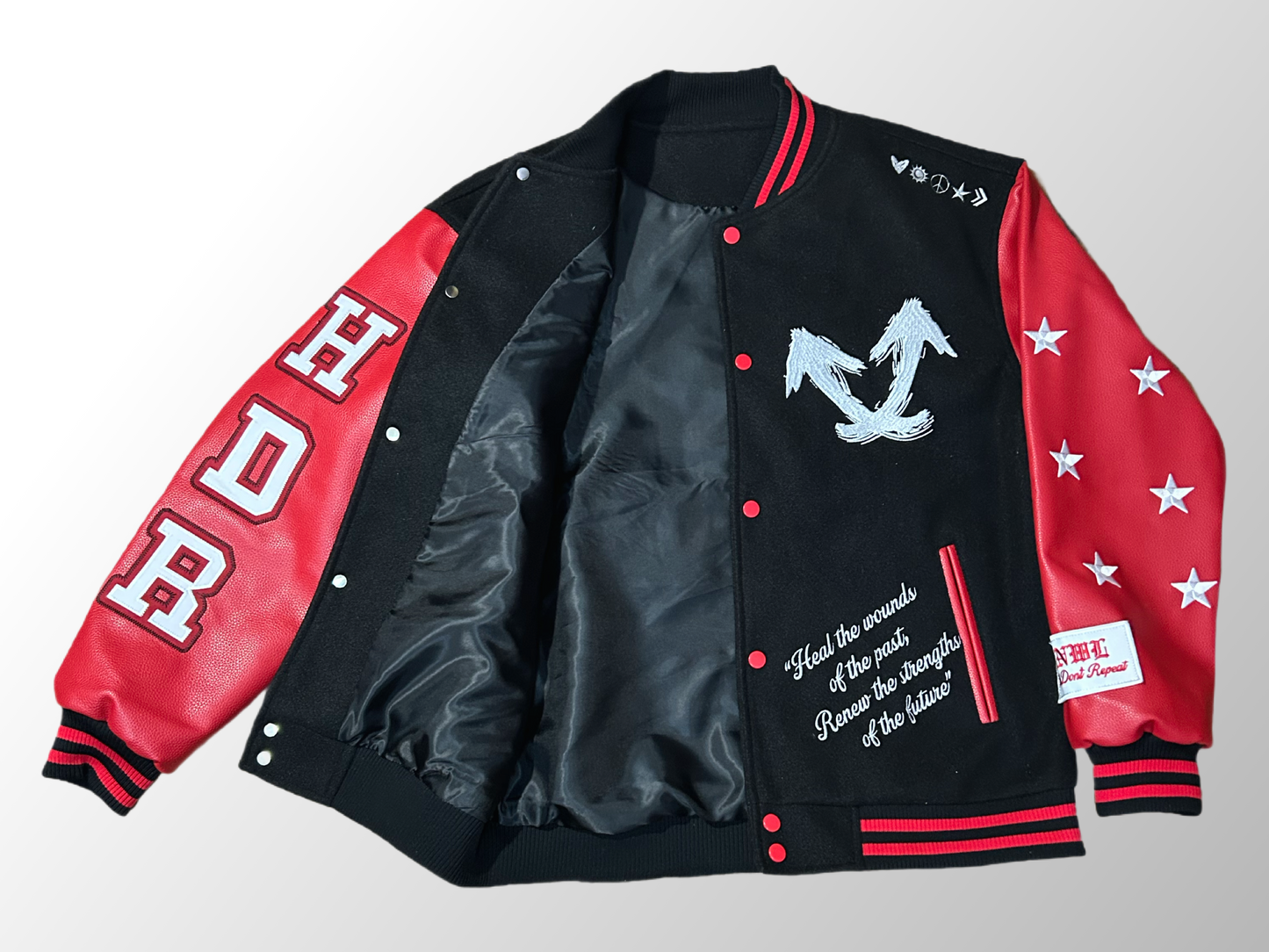 Red RNWL Varsity Jacket - Moving Forward