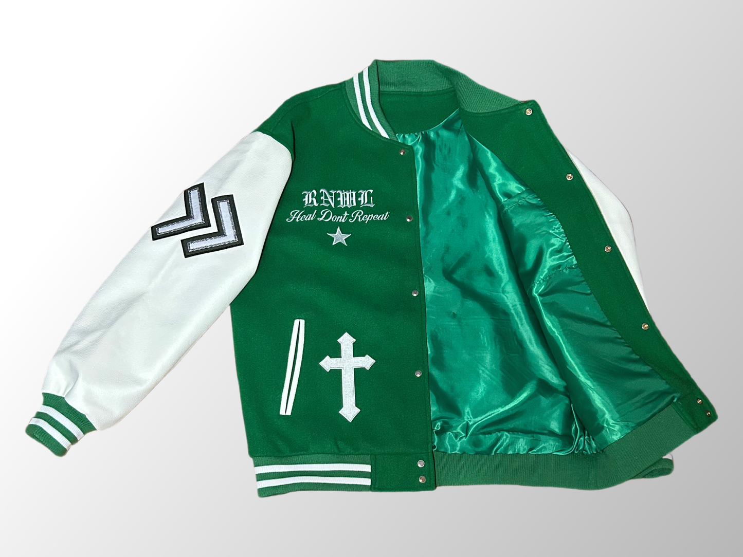 Green RNWL Varsity Jacket - Moving Forward