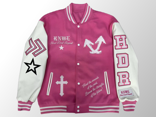 Pink RNWL Varsity Jacket - Moving Forward