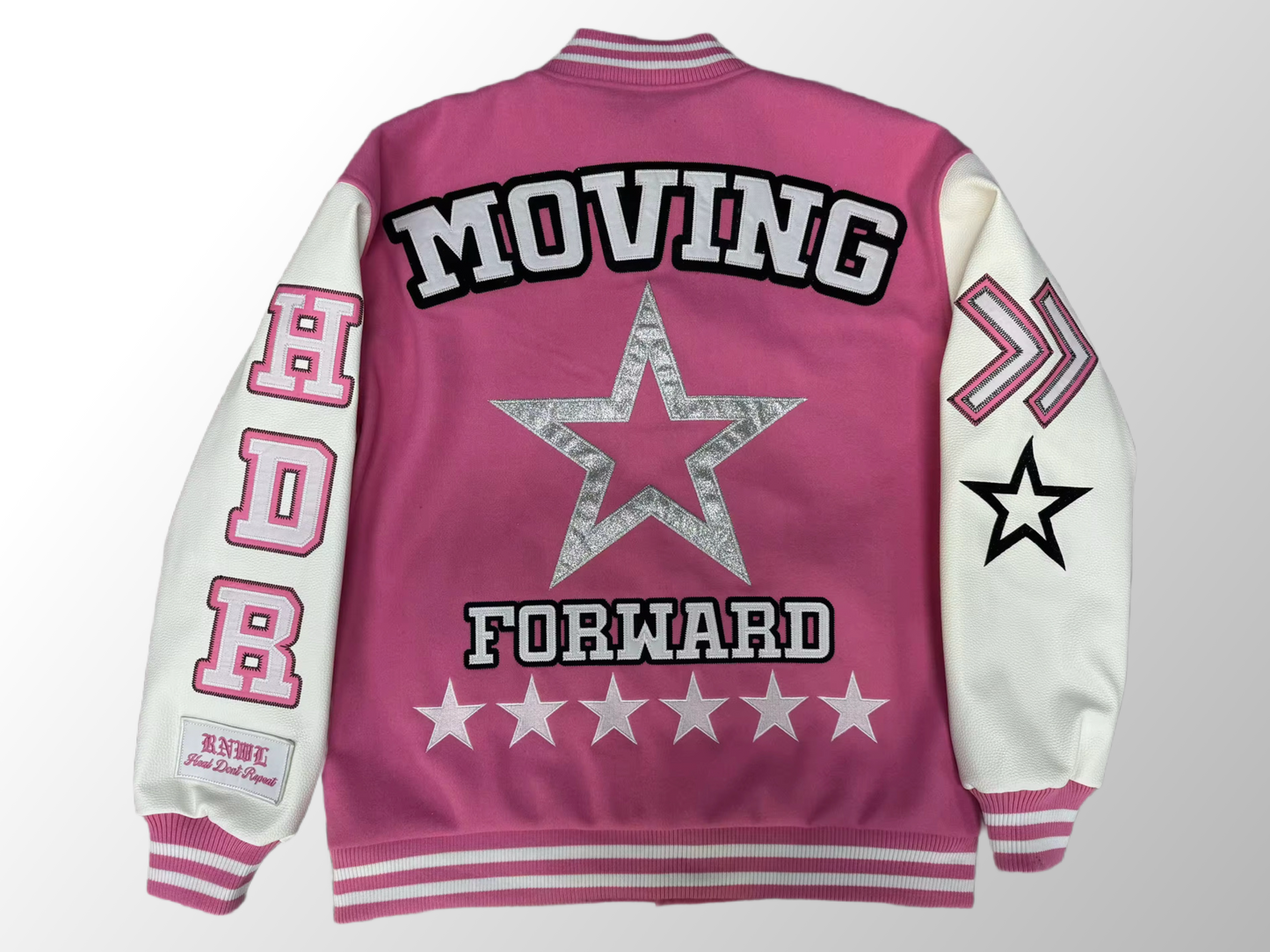 Pink RNWL Varsity Jacket - Moving Forward