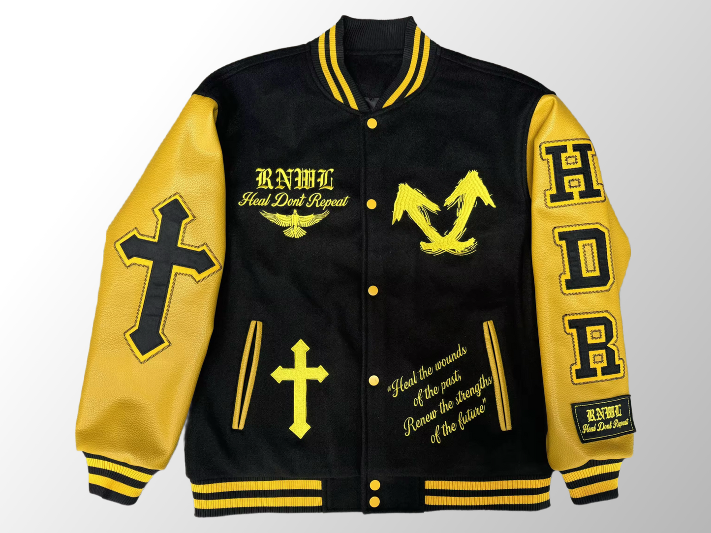 Yellow RNWL Varsity Jacket - Moving Forward