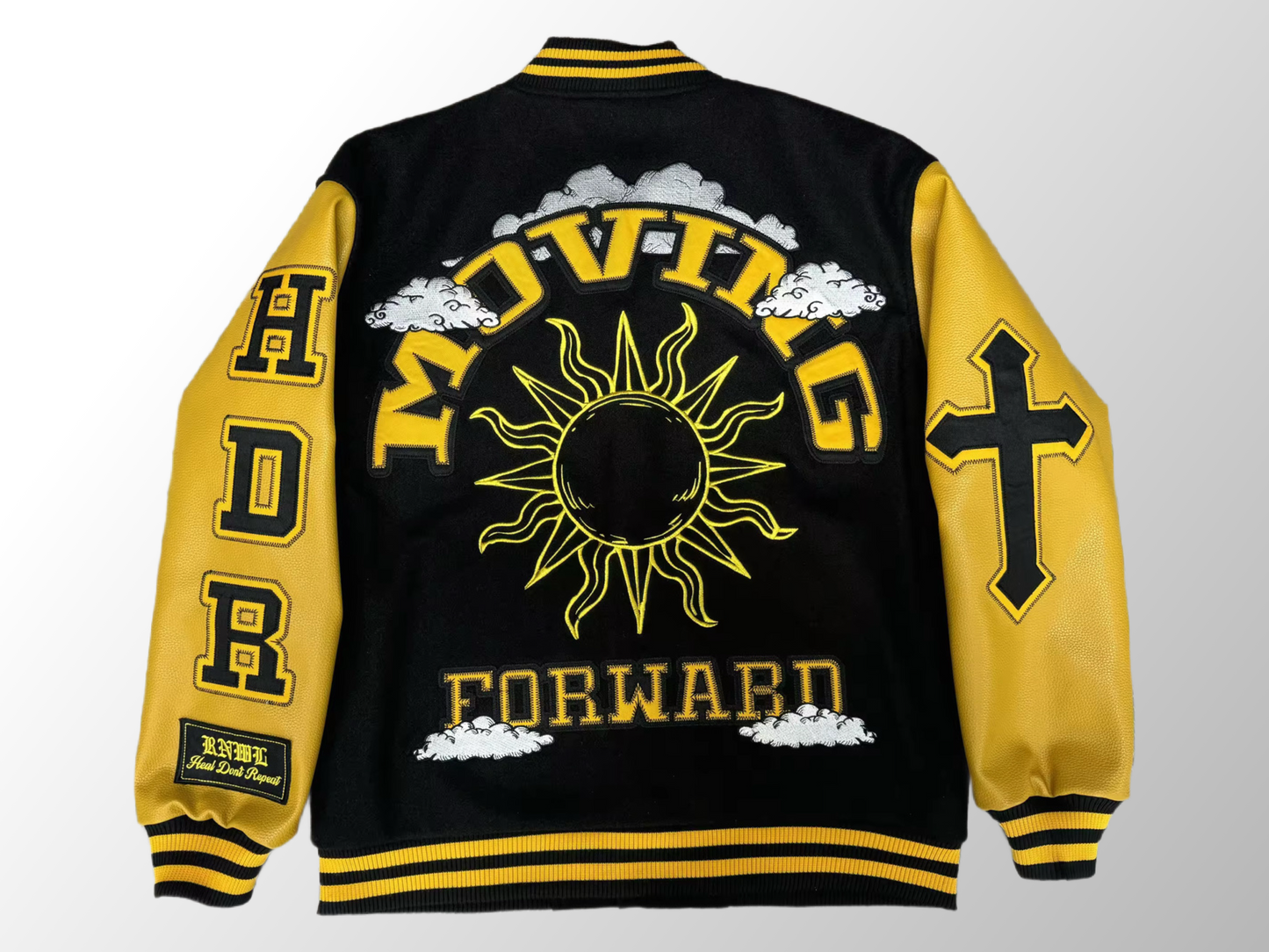 Yellow RNWL Varsity Jacket - Moving Forward