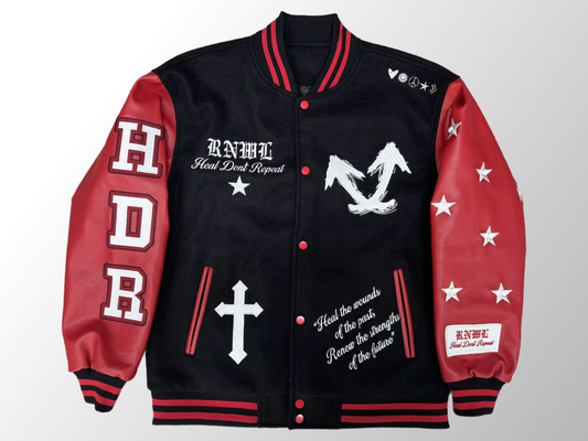 Red RNWL Varsity Jacket - Moving Forward