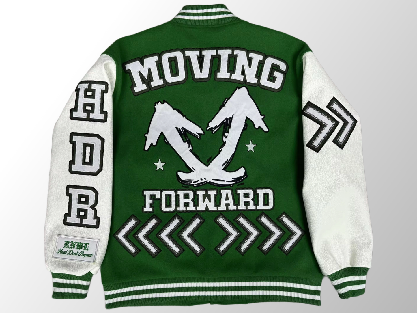 Green RNWL Varsity Jacket - Moving Forward